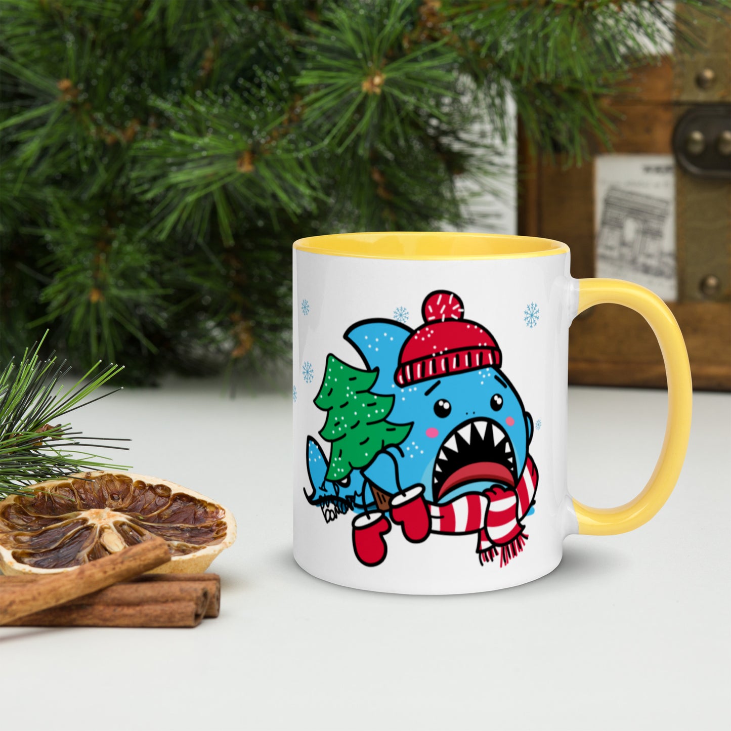 Holiday Sharks Mug- Trim the Tree (11oz)