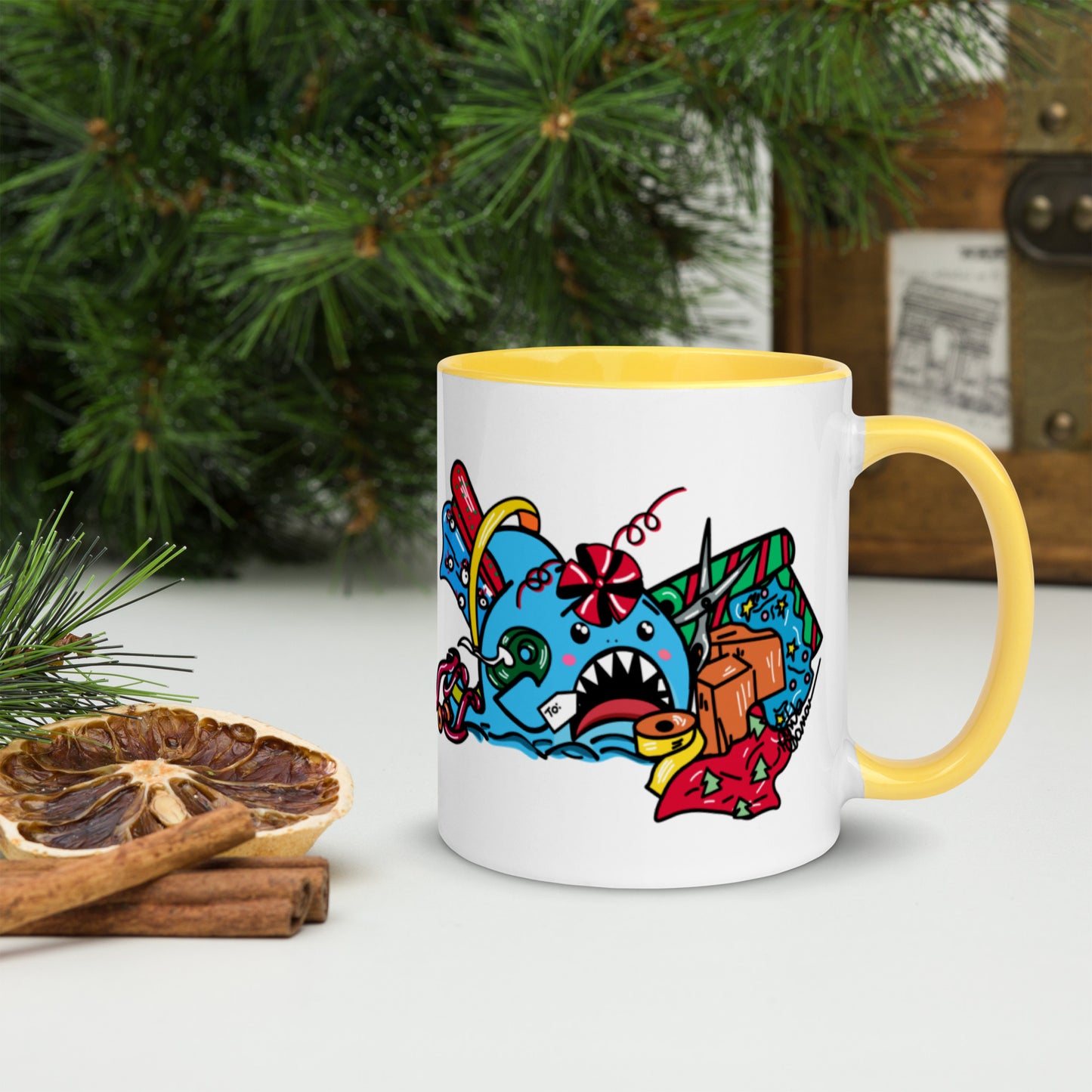 Holiday Shark Mug- Time to Wrap the Gifts! (11oz)