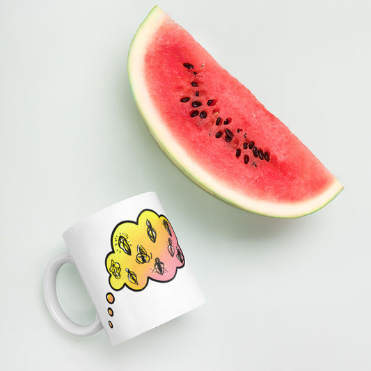 Daydreaming of Vulvas--- White Mug (11 or 15oz)