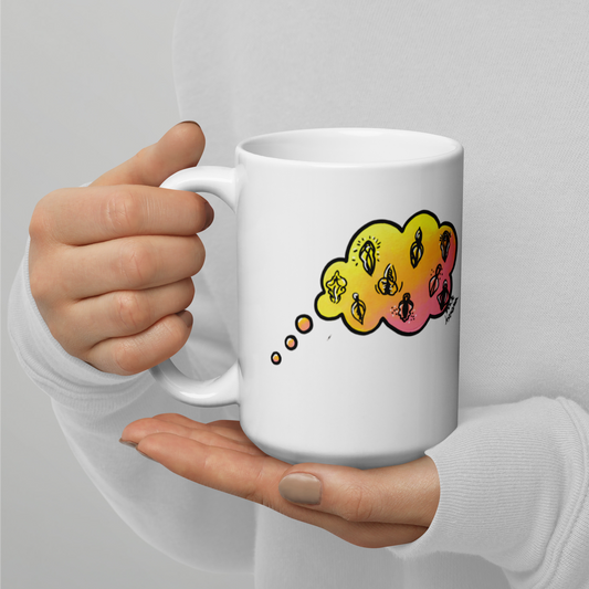 Daydreaming of Vulvas--- White Mug (11 or 15oz)