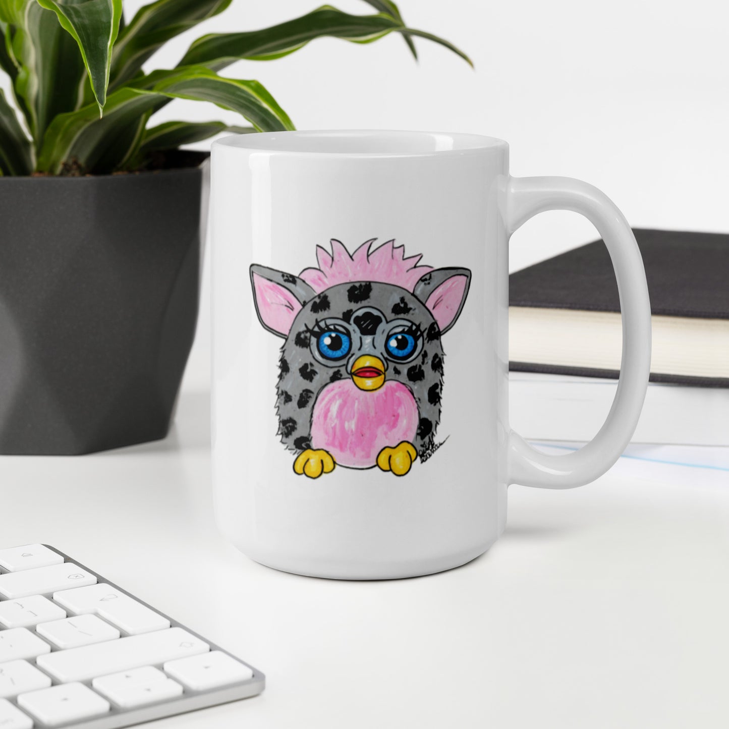 Grey Leopard Furby Mug (15oz)