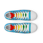 Anxious Shark Celebrates Pride (blue)- Women’s high top canvas shoes