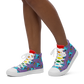 Anxious Shark Celebrates Pride (purple)- Women’s high top canvas shoes