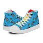 Anxious Shark Celebrates Pride (blue)- Women’s high top canvas shoes