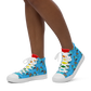 Anxious Shark Celebrates Pride (blue)- Women’s high top canvas shoes