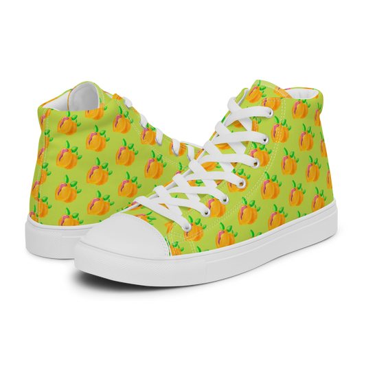 "Sour Puss" Lemon Vulva (minis)- Women’s high top canvas shoes