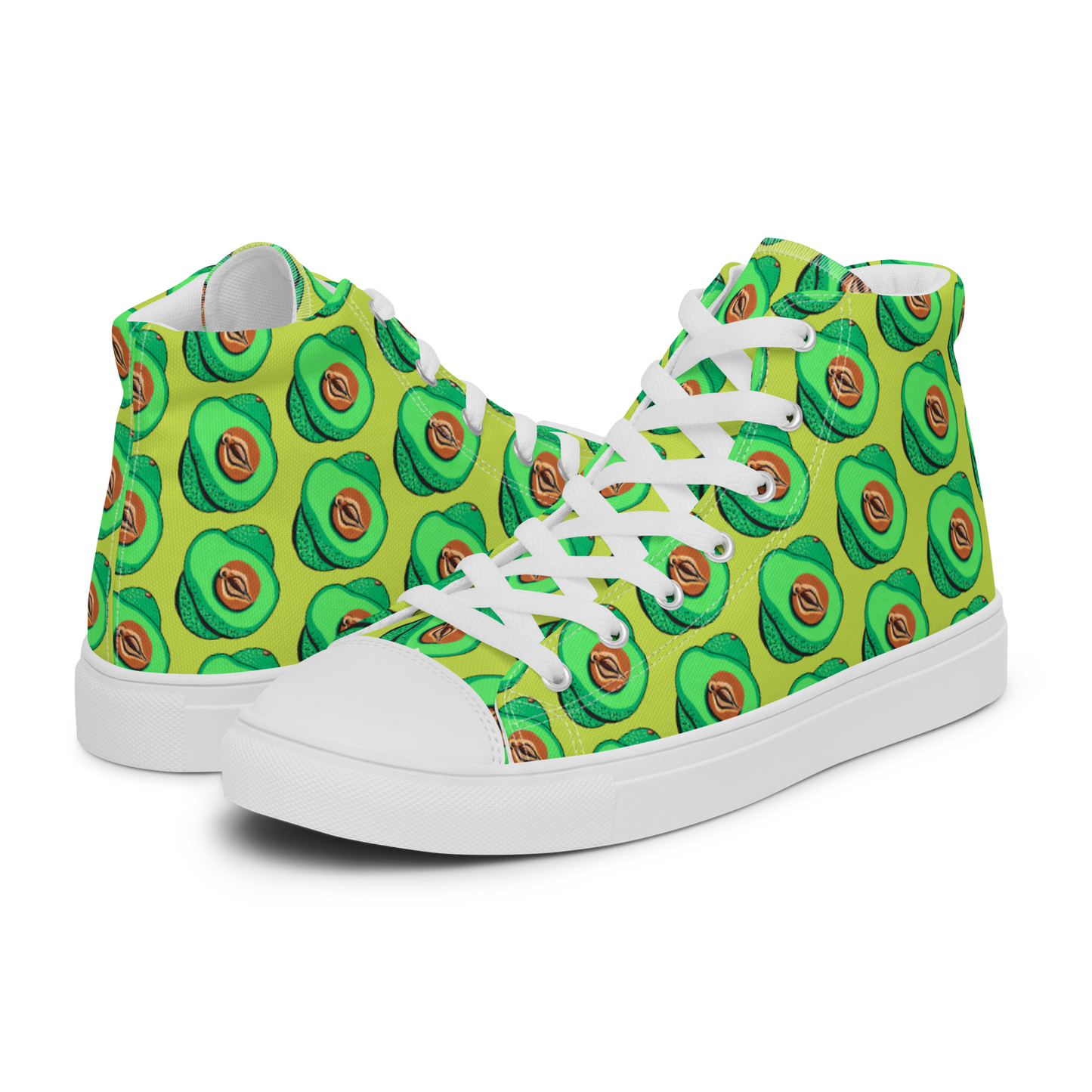 Avocado Vulva- Women’s high top canvas shoes