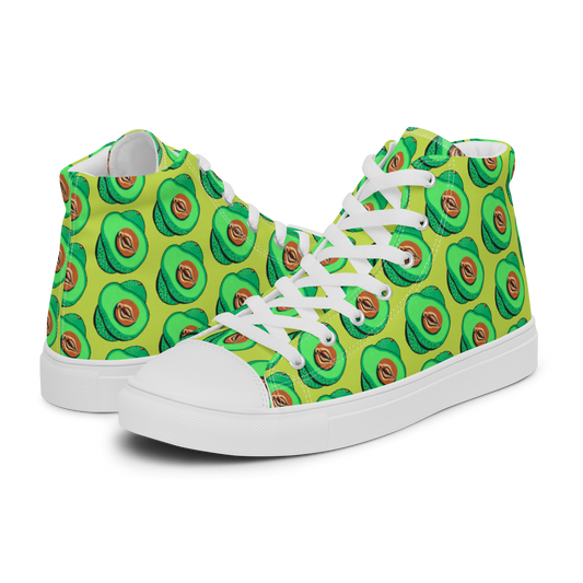 Avocado Vulva- Women’s high top canvas shoes