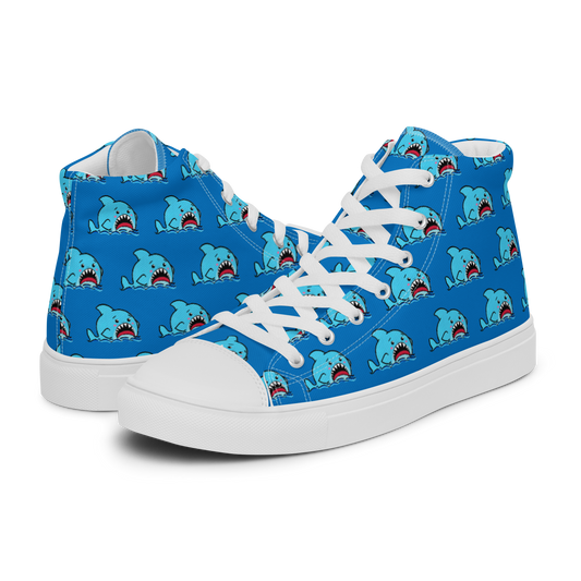 Anxious Shark High top canvas shoes (Women's sizes)