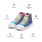Anxious Shark Celebrates Pride (purple)- Women’s high top canvas shoes