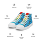 Anxious Shark Celebrates Pride (blue)- Women’s high top canvas shoes