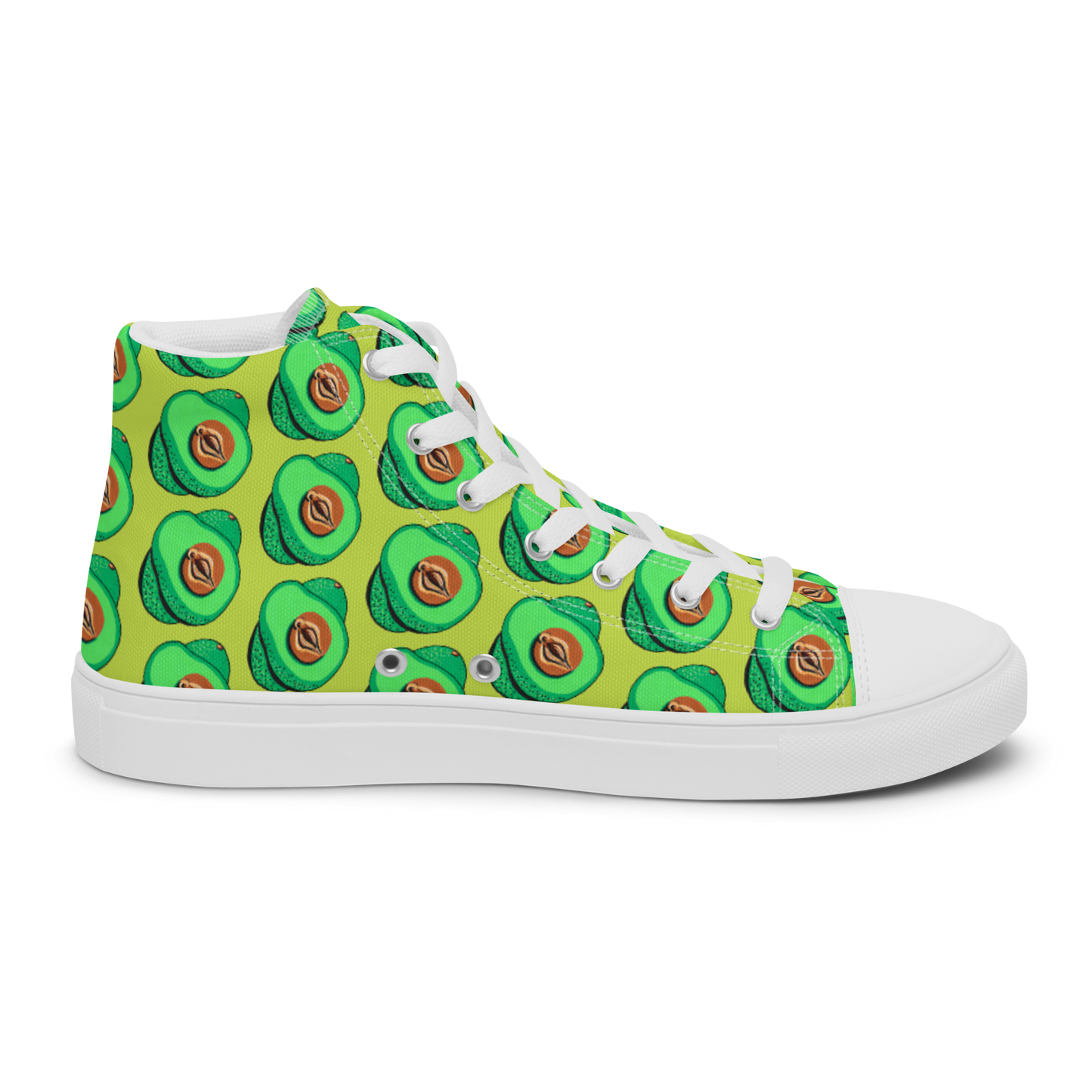 Avocado Vulva- Women’s high top canvas shoes