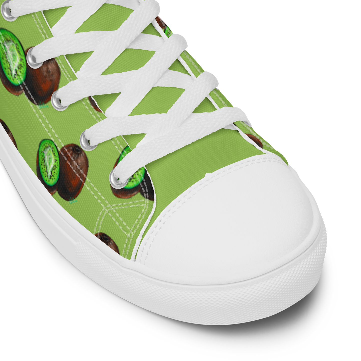 Kiwi Vulva- Women’s high top canvas shoes