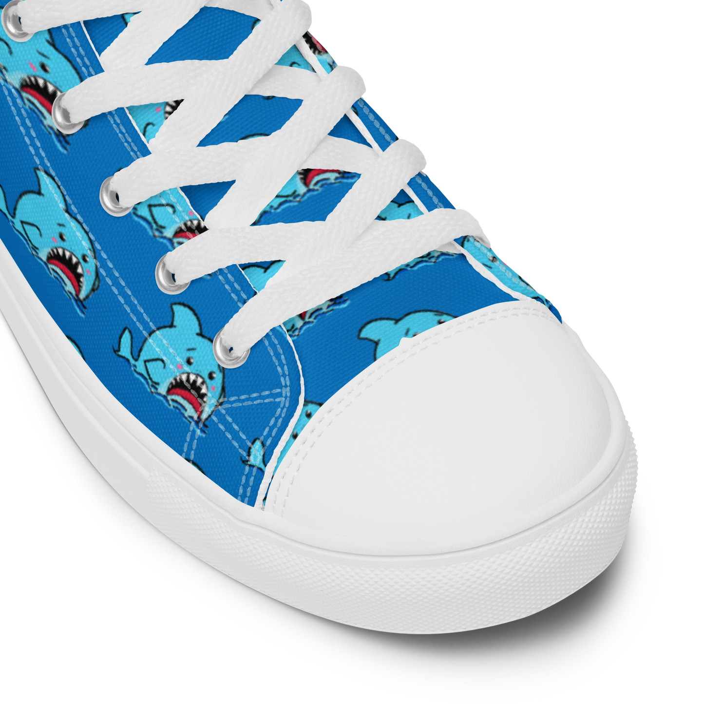 Anxious Shark High top canvas shoes (Women's sizes)