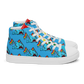 Anxious Shark Celebrates Pride (blue)- Women’s high top canvas shoes