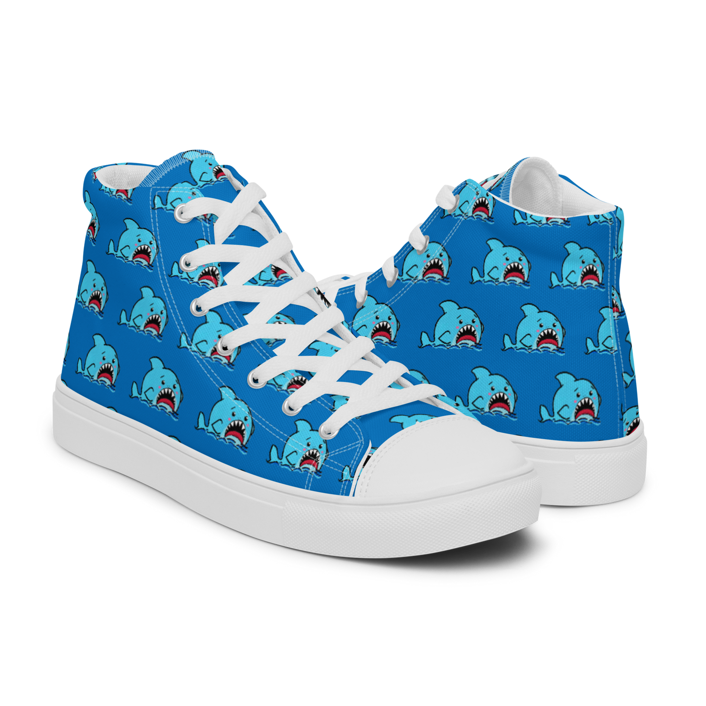 Anxious Shark High top canvas shoes (Women's sizes)