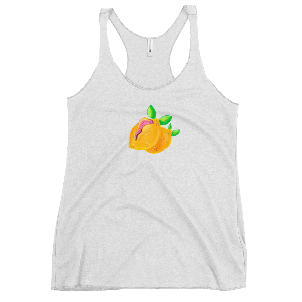 "Sour Puss" Lemon Vulva- Femme Racerback Tank
