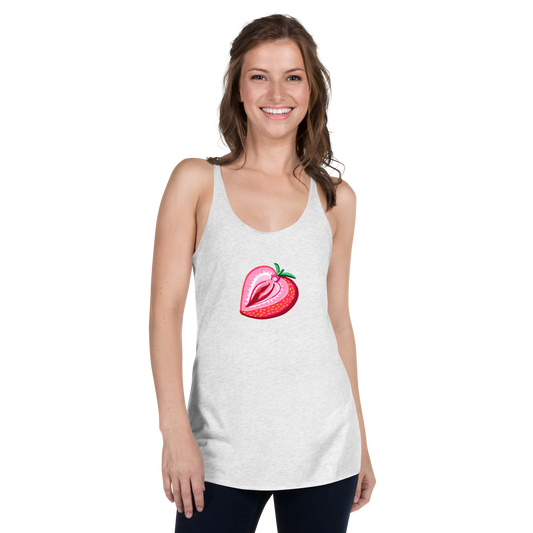 Strawberry Vulva- Femme Racerback Tank