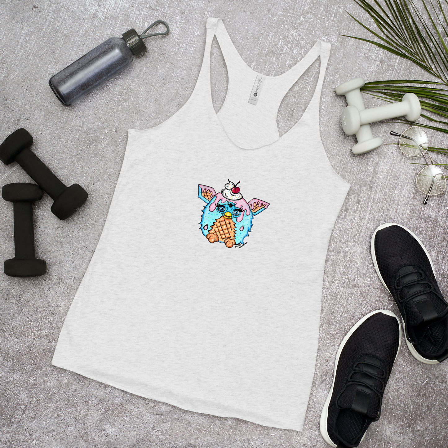 Ice Cream Sprinkle Furby- Femme Racerback Tank