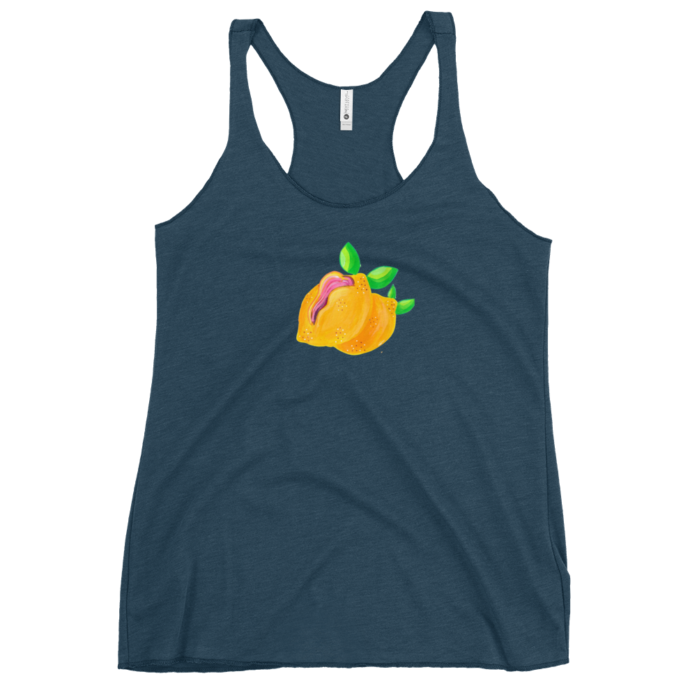 "Sour Puss" Lemon Vulva- Femme Racerback Tank