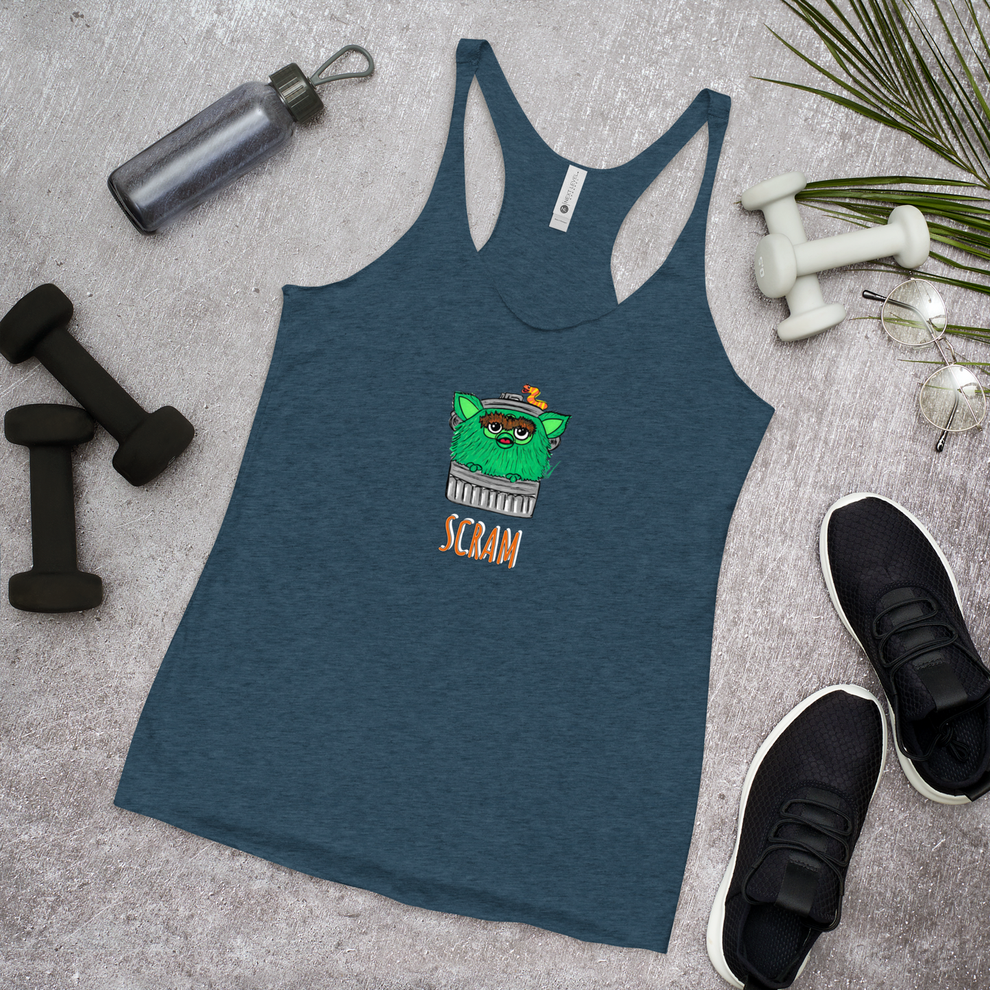 Scram!! Oscar the Furb- Femme Racerback Tank