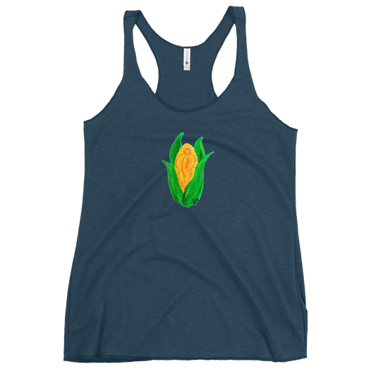 "C*nt on the Cob" Corn Vulva- Femme Racerback Tank