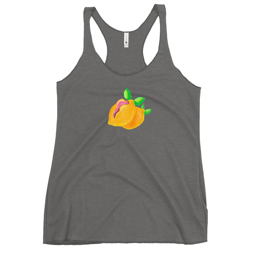 "Sour Puss" Lemon Vulva- Femme Racerback Tank