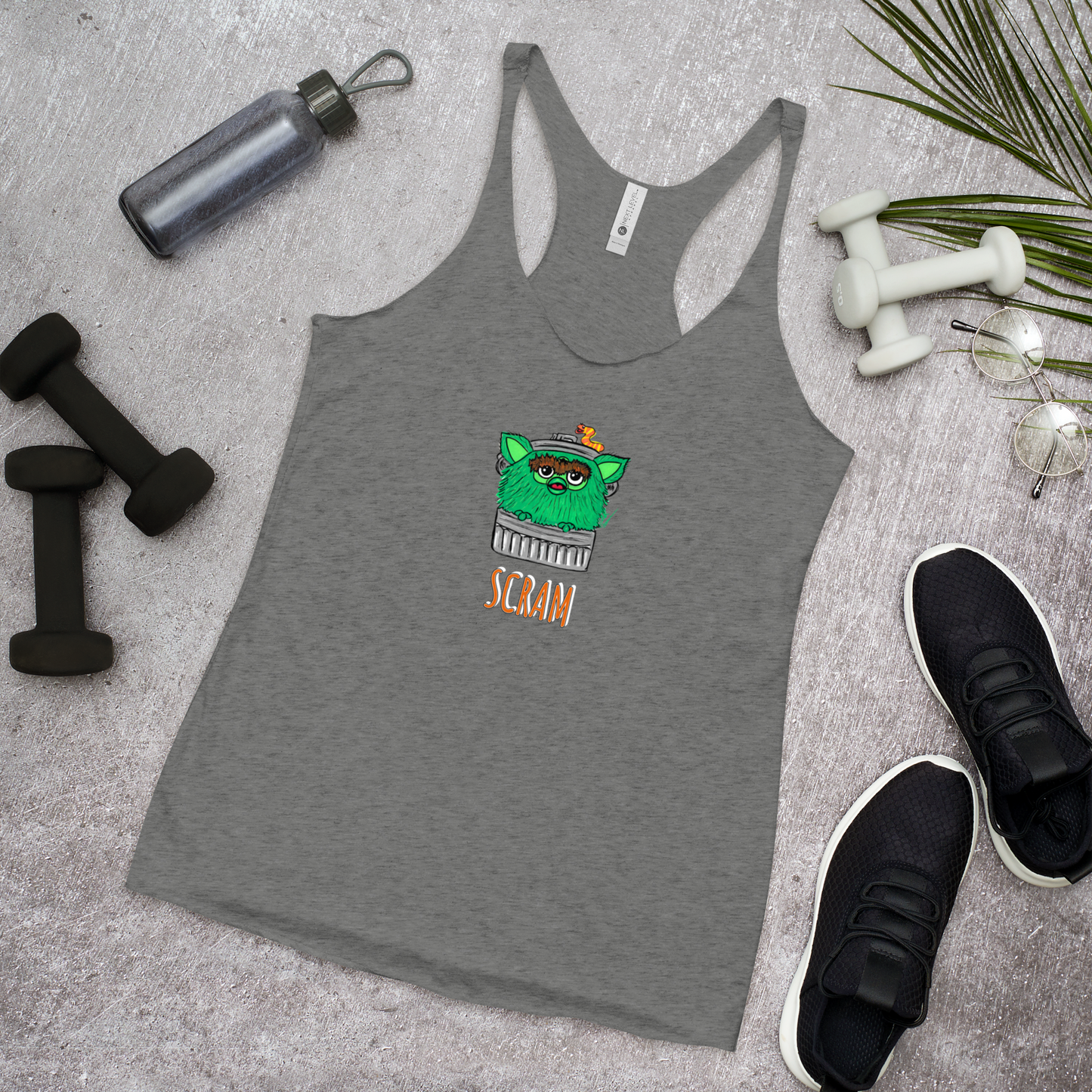 Scram!! Oscar the Furb- Femme Racerback Tank