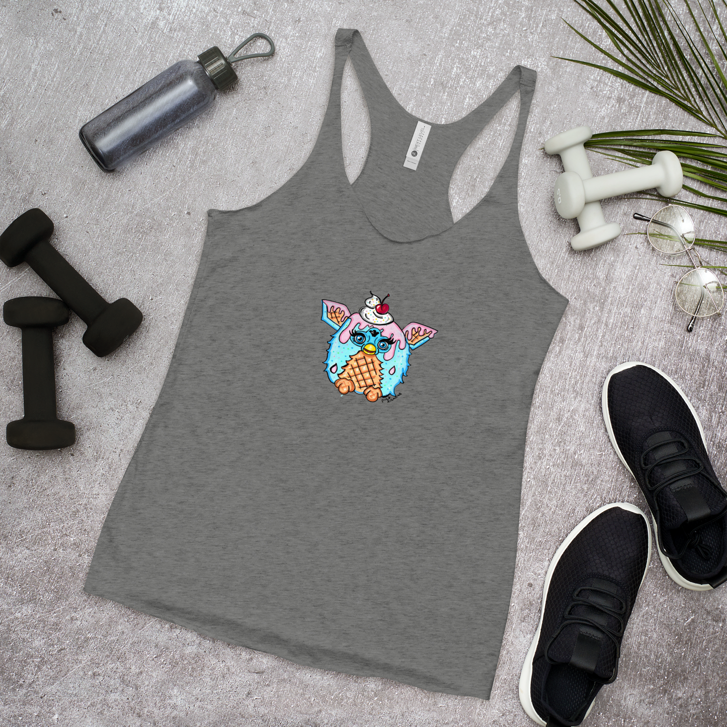Ice Cream Sprinkle Furby- Femme Racerback Tank