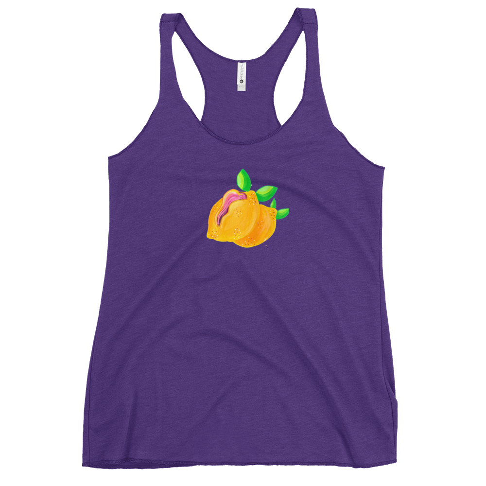 "Sour Puss" Lemon Vulva- Femme Racerback Tank