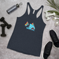 Anxious Shark Celebrates Pride (standard rainbow)- Femme Racerback Tank