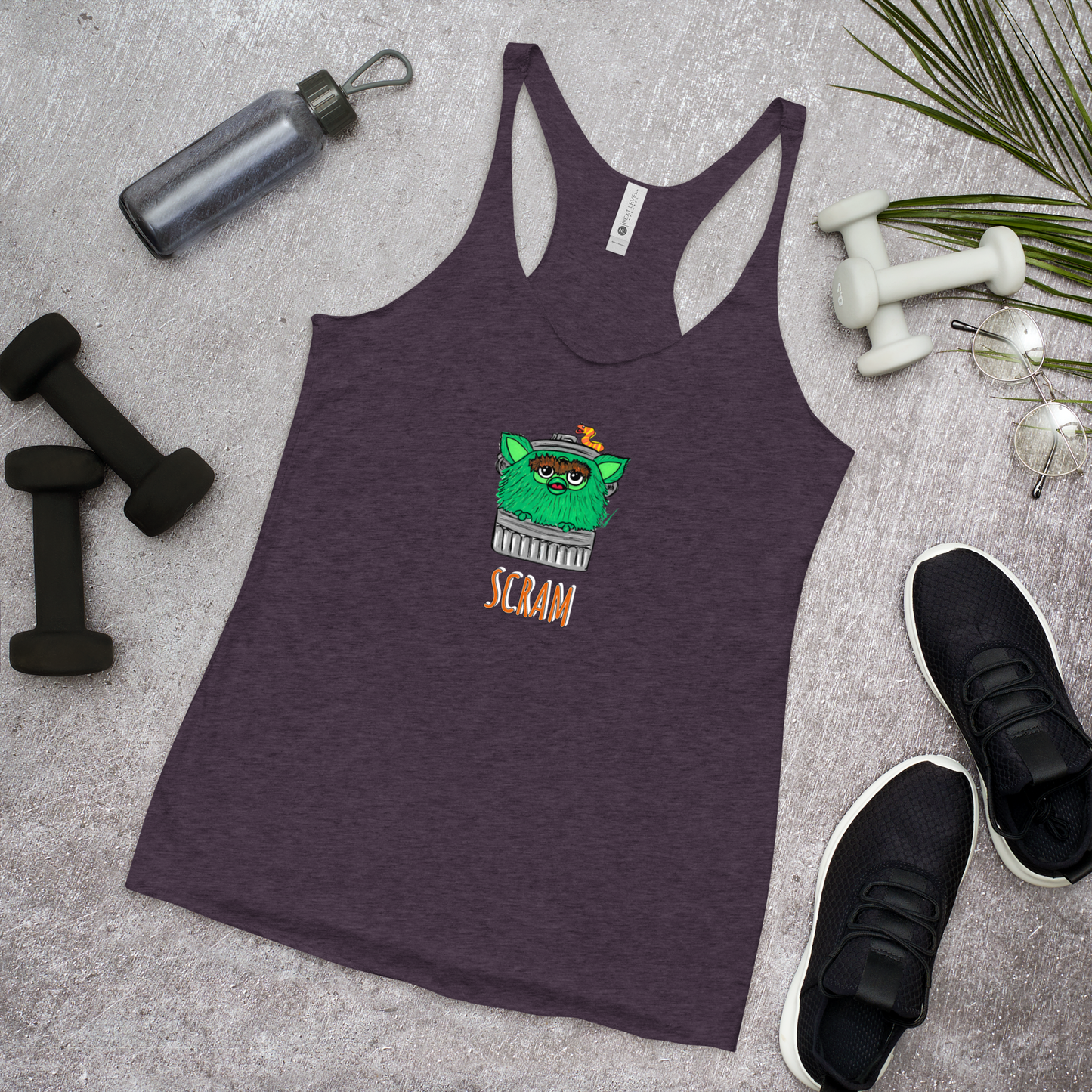Scram!! Oscar the Furb- Femme Racerback Tank
