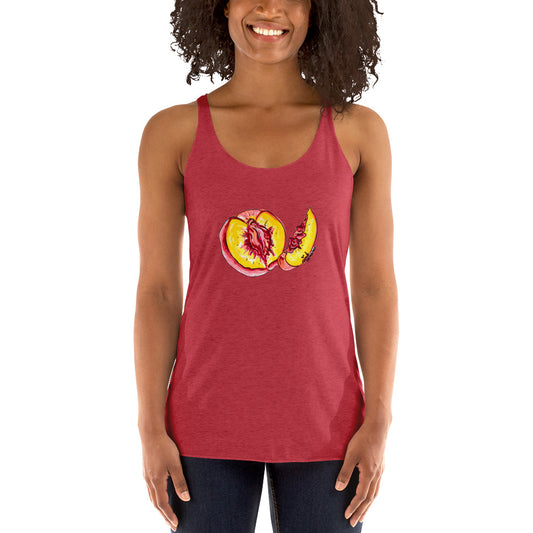 "The Perfect Peach" Peach Vulva- Femme Racerback Tank