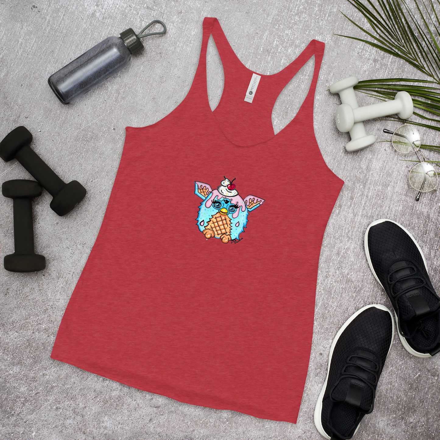 Ice Cream Sprinkle Furby- Femme Racerback Tank