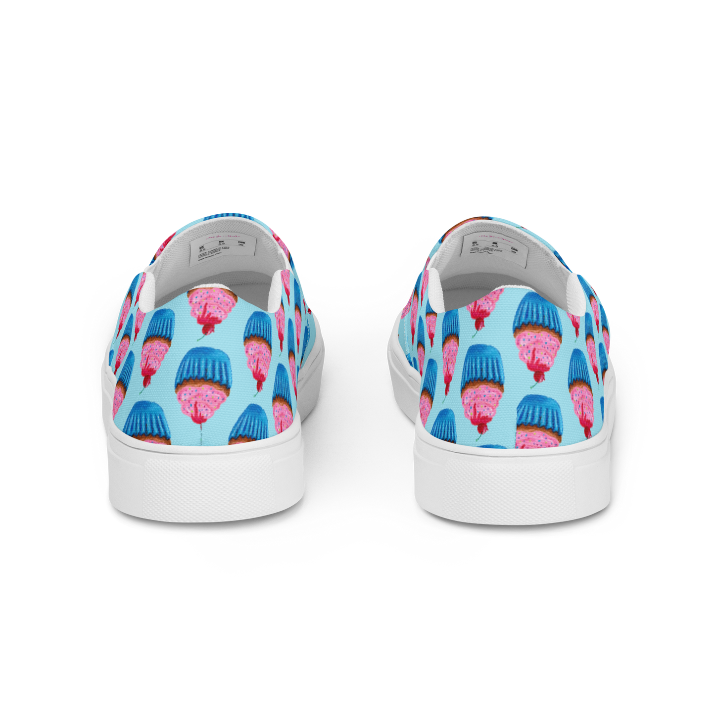 "Sweet Cupcake" (with cherry nipple) -Women’s slip-on canvas shoes