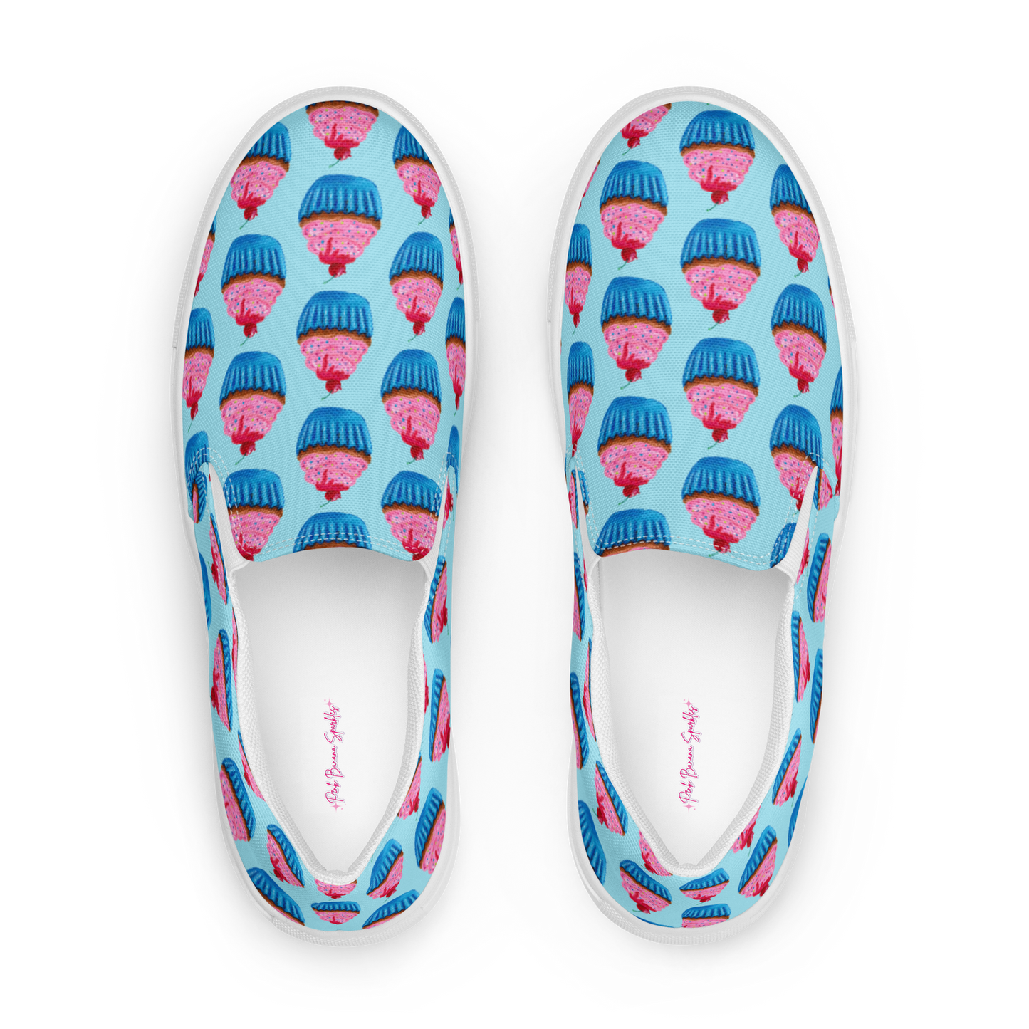 "Sweet Cupcake" (with cherry nipple) -Women’s slip-on canvas shoes