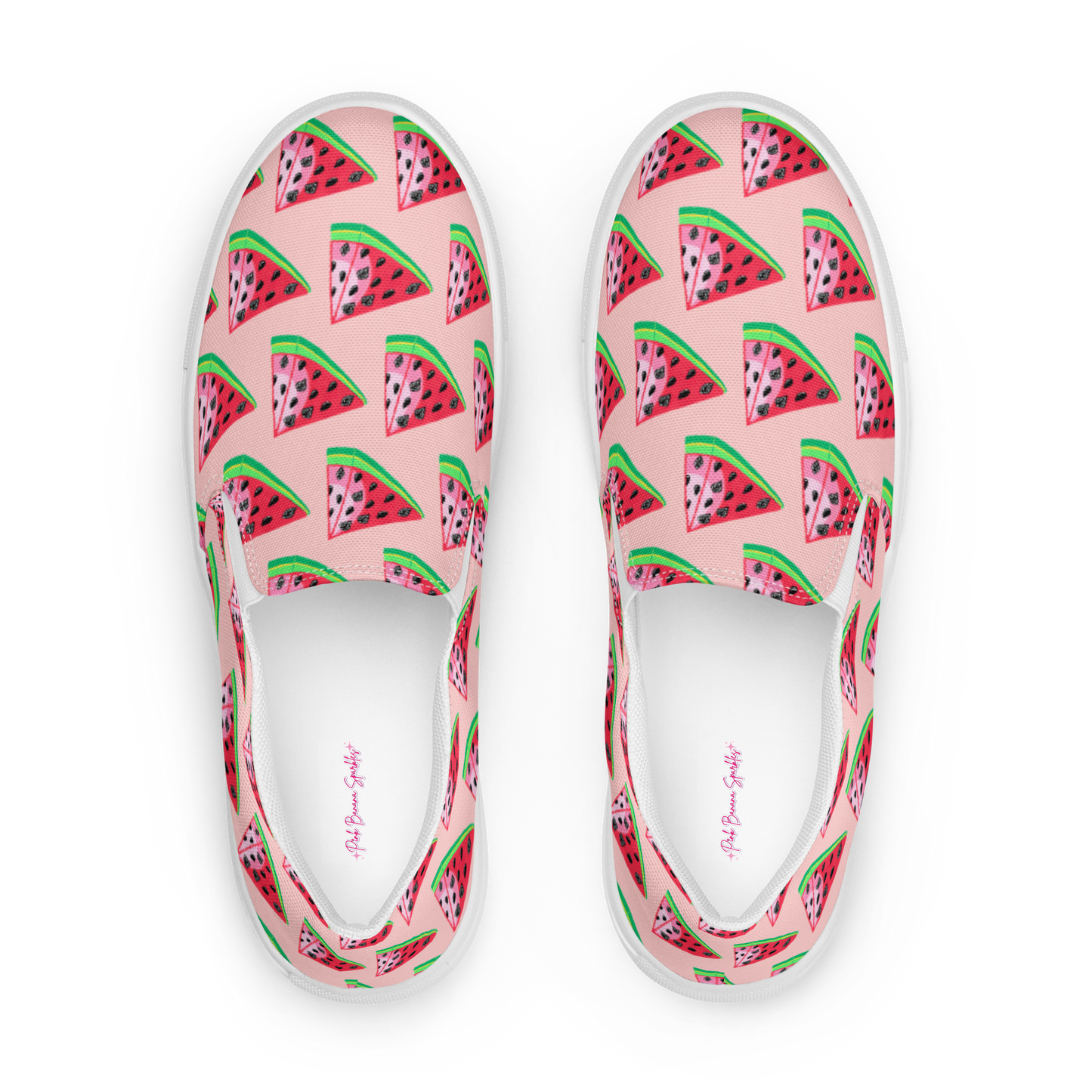 TWAT-ermelon pink Women’s slip-on canvas shoes