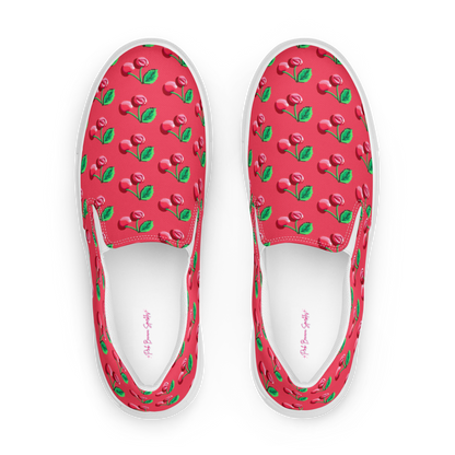 Cherry Vulvas (pink)- Women’s slip-on canvas sneaker