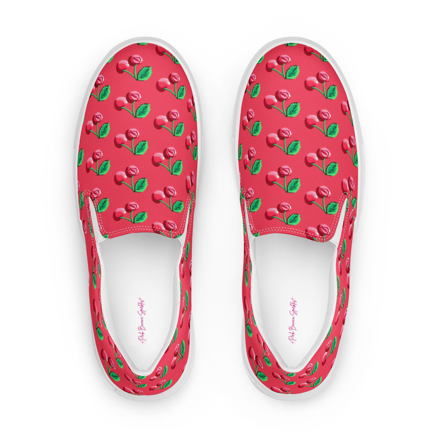 Cherry Vulvas (pink)- Women’s slip-on canvas sneaker