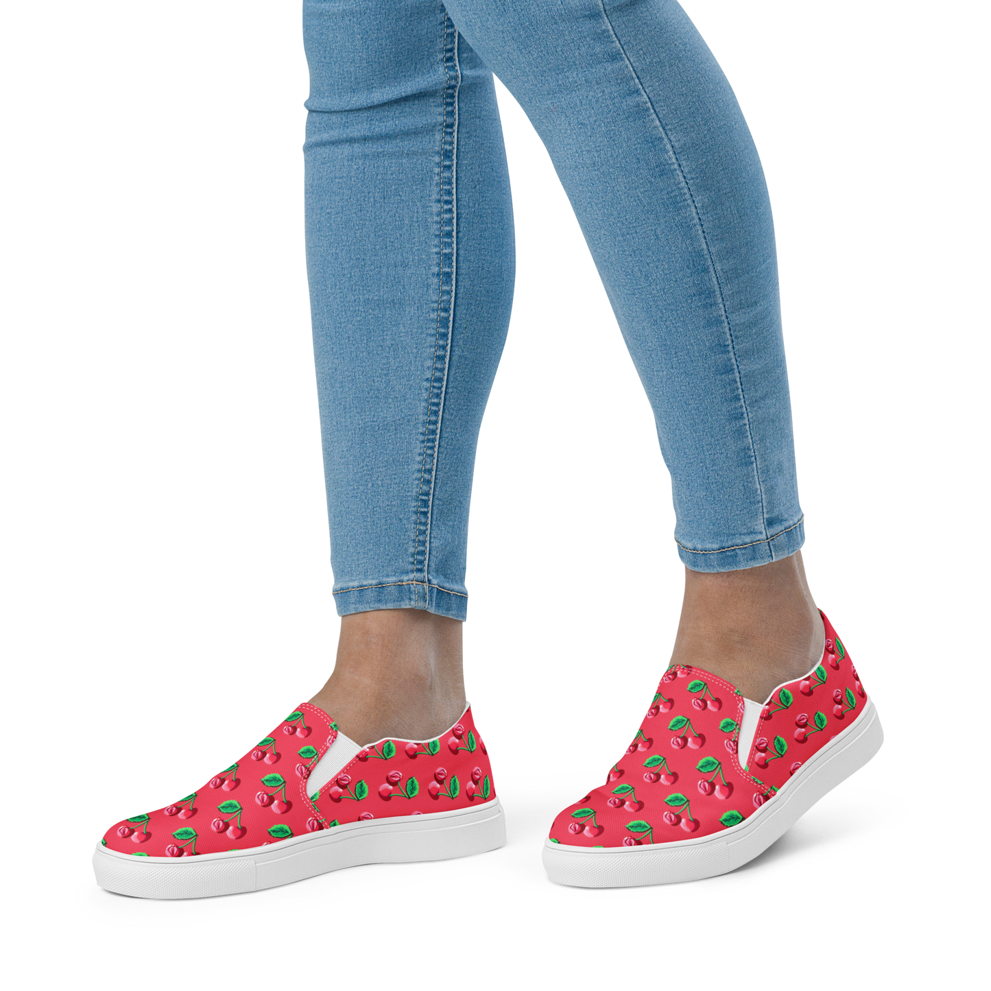 Cherry Vulvas (pink)- Women’s slip-on canvas sneaker