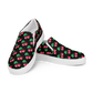 Cherry Vulvas (black) -Women’s slip-on canvas sneakers