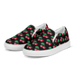 Cherry Vulvas (black) -Women’s slip-on canvas sneakers