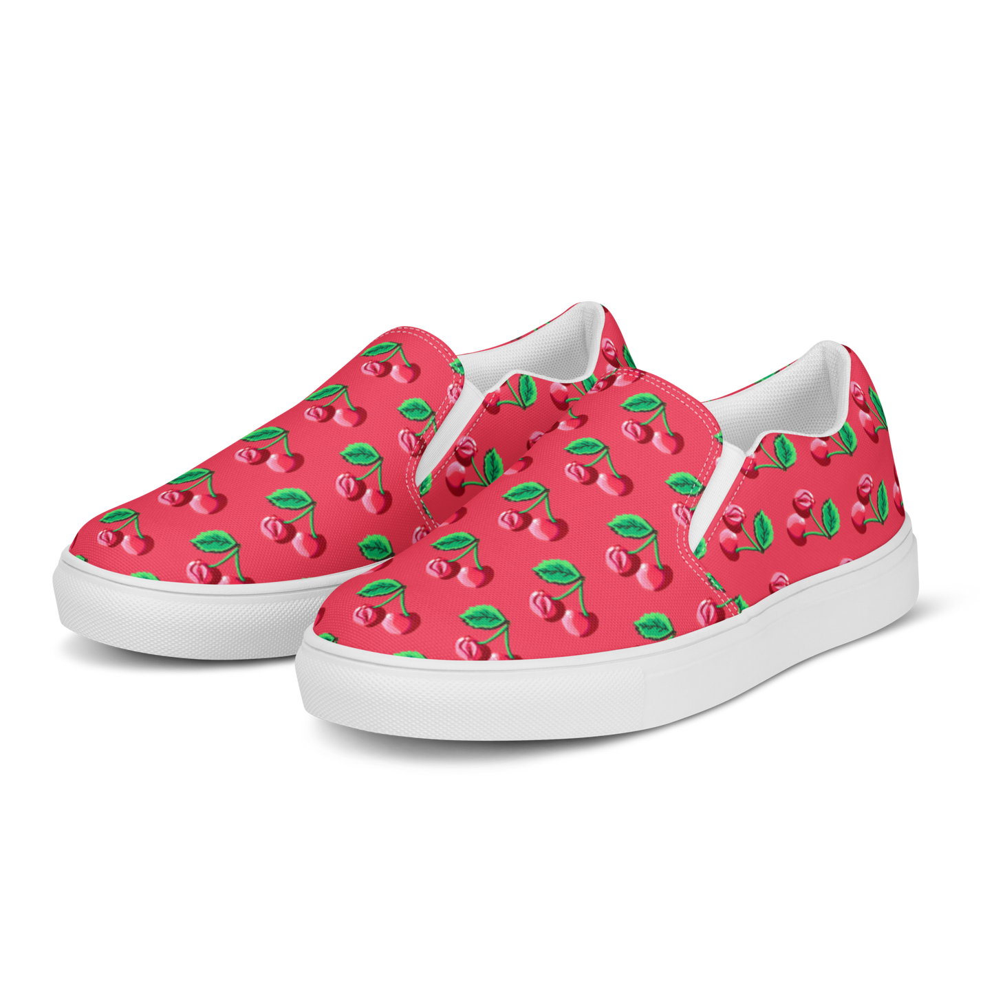 Cherry Vulvas (pink)- Women’s slip-on canvas sneaker