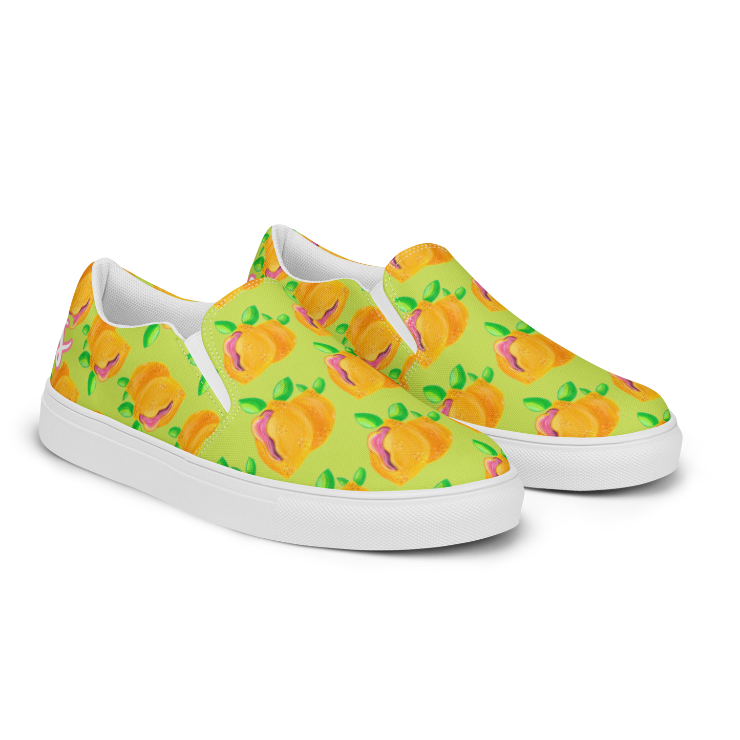 'Sour Puss" Lemon Vulva- Women’s Slip-on Canvas Sneakers