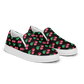 Cherry Vulvas (black) -Women’s slip-on canvas sneakers
