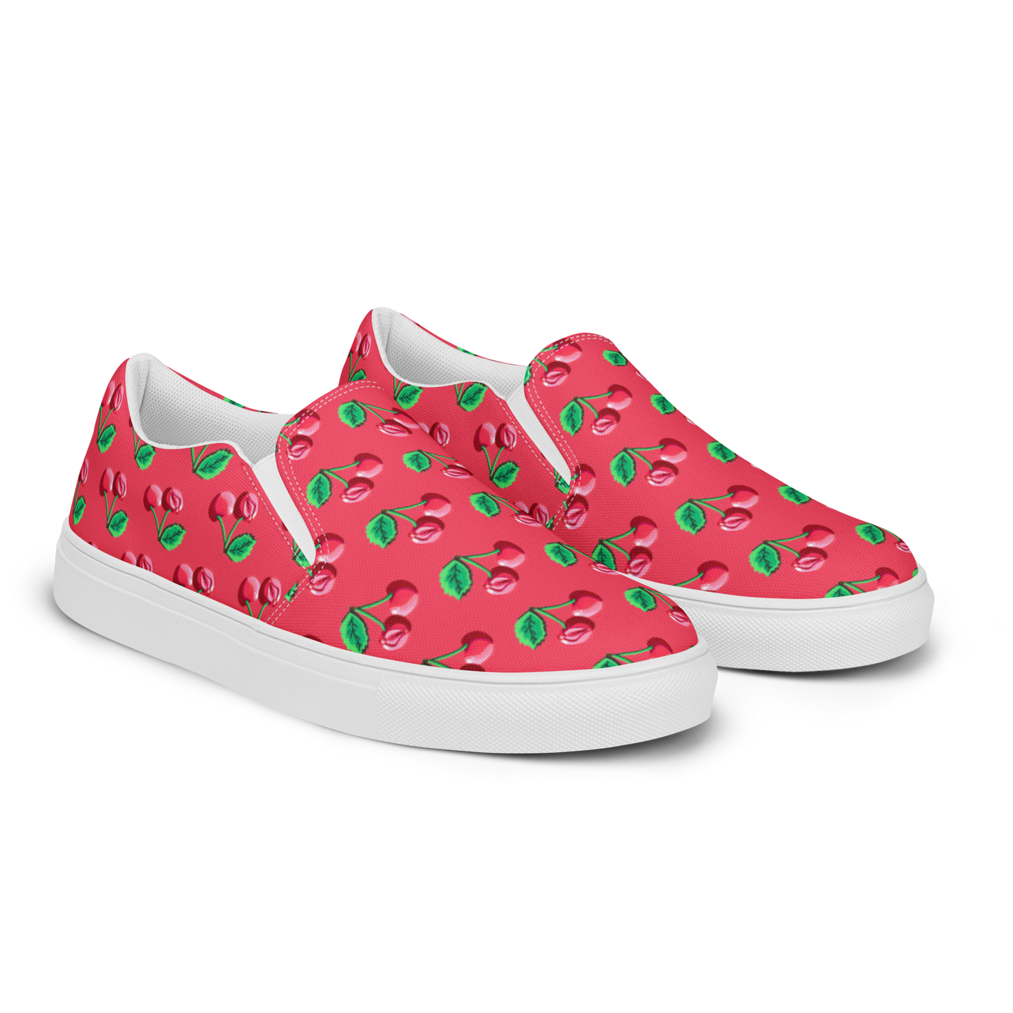 Cherry Vulvas (pink)- Women’s slip-on canvas sneaker