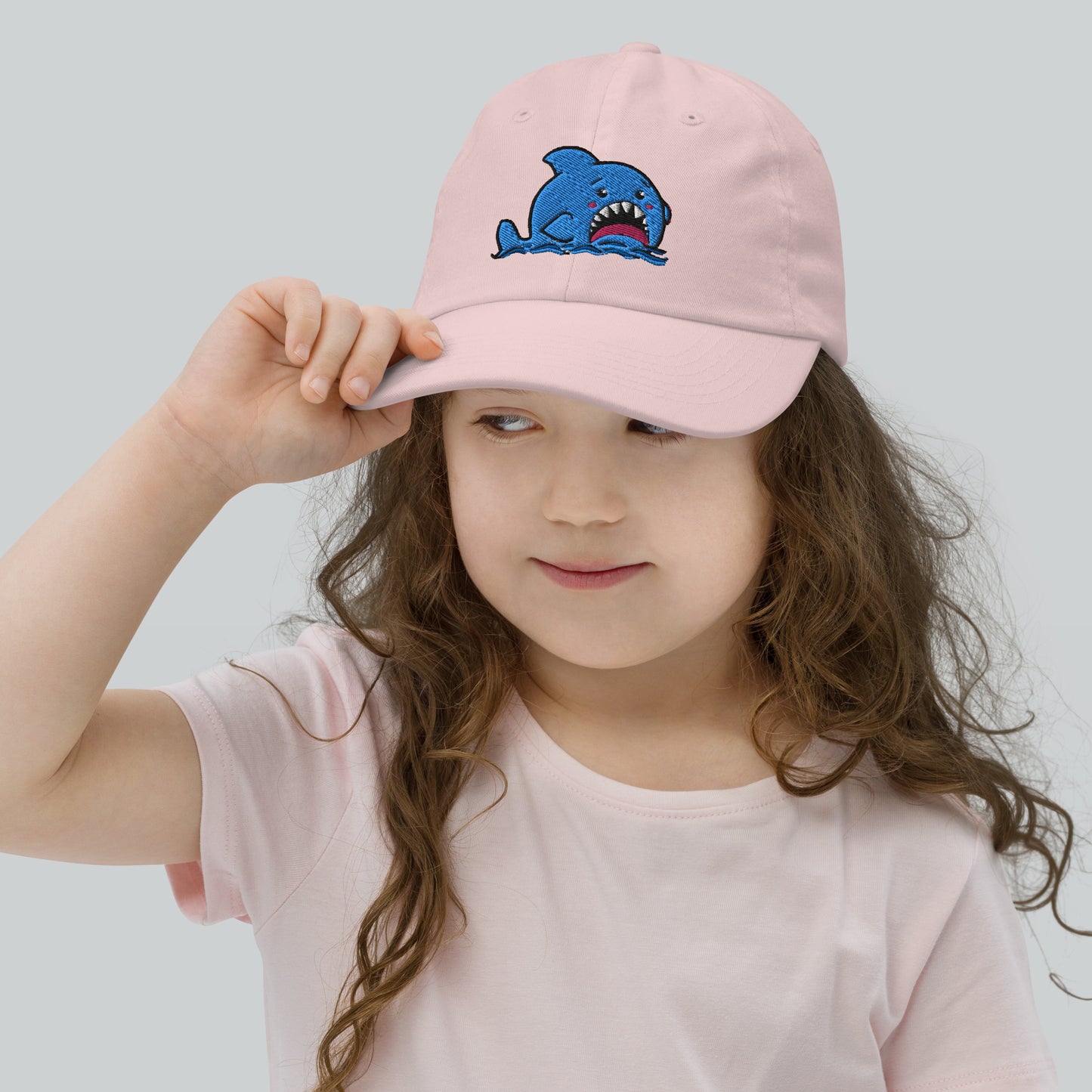 Anxious Shark embroidered hat- Kids Sizes