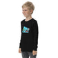 Anxious Shark Goes to School- Genderless Youth long sleeve tee