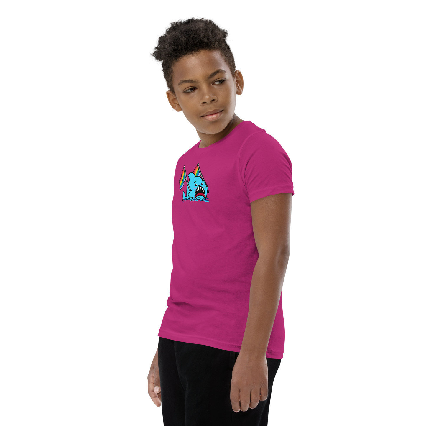 Anxious Shark Supports Pride- Youth Tshirt