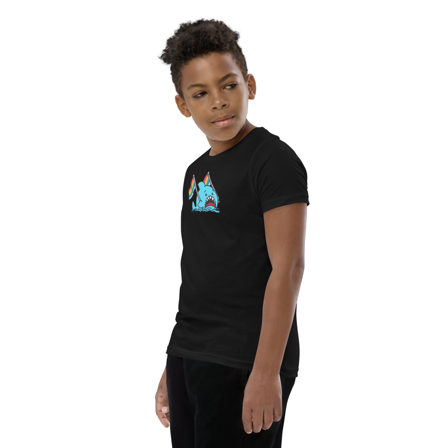 Anxious Shark Supports Pride- Youth Tshirt